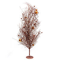 Дерево на подставке с шарами, 80 см, коричневый, металл, пластик Новогодняя декорация (770069-3)