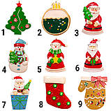 Новорічна ялинкова іграшка фігурка Черевик, 8 см, червоний, пластик, кераміка (000371-8), фото 2