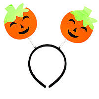 Обруч с тыквами, оранжевый, черный карнавальный головной убор для вечеринок (513290-1)
