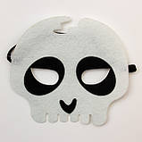 Карнавальний набір ободок + маска "Череп", білий, чорний маска на Хелловін (513313), фото 3