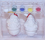 Набір для розмальовки, виготовлення іграшок Дід Мороз та сніговик, 8,6 см, кераміка (021895), фото 3