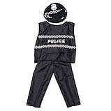 Дитячий карнавальний костюм поліцейський, зріст 92-104 см (CC558A), фото 2