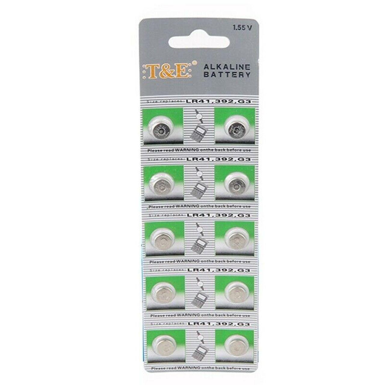 Батарейка T&E AG3 LR41 1,55V, Alkaline, Blister