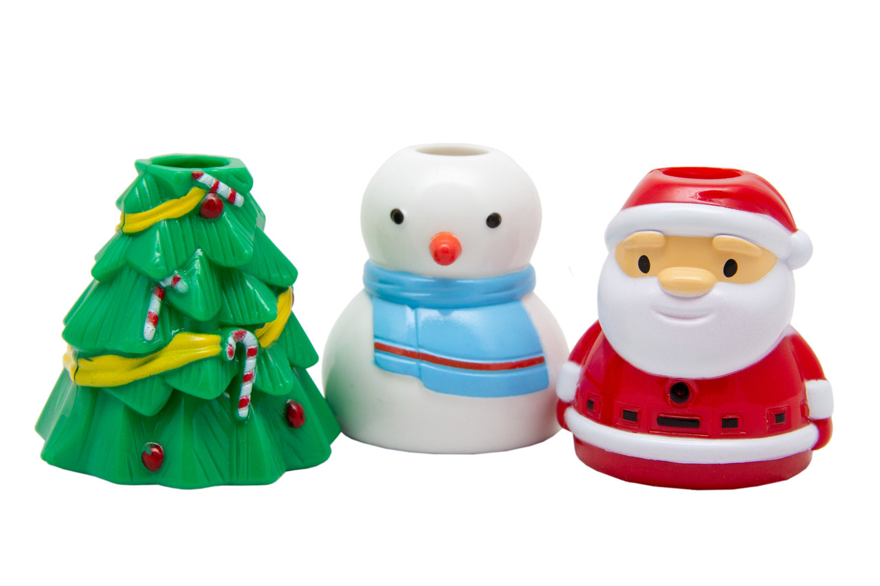Дитячий калейдоскоп ялинка, сніговик, Дід Мороз, 5 см, пластик (9006A-1), фото 1