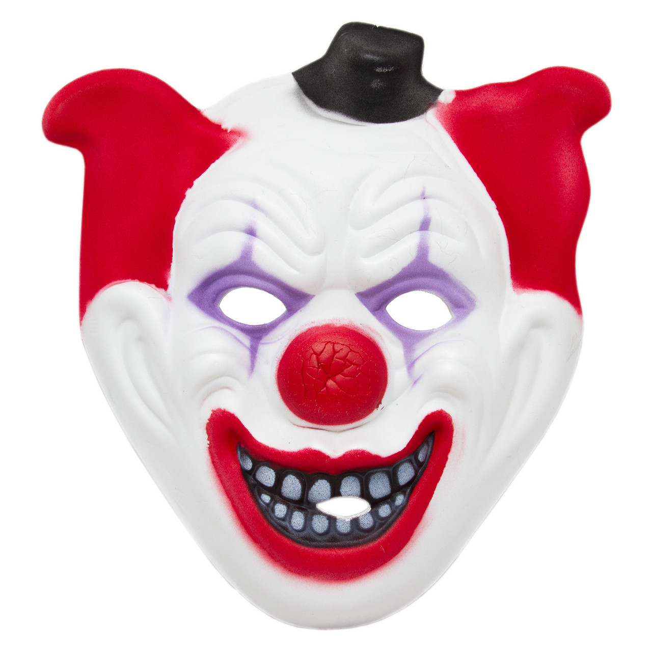 Карнавальна маска "Клоун", 22х18 см, полімер, вогнестійкий, білий маска на Хелловін (462513)