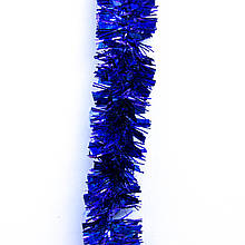 Мішура новорічна, 200х5 см, ПВХ, синій (ГГ-50/2-4)