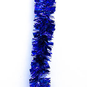 Мішура новорічна, 200х5 см, ПВХ, синій (ГГ-50/2-4)