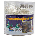 Світлодіодна новорічна гірлянда метелики 20Л на батарейках теплий білий, LED (652402), фото 4