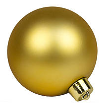 Велика ялинкова іграшка куля, 20 см, золотистий, матовий (034055)