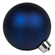 Велика ялинкова іграшка куля, 20 см, синій, матовий (034079)