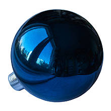 Велика ялинкова іграшка куля, 25 см, синій, глянець (034154)