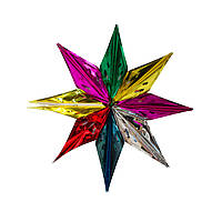 Новорічне прикраса декорація зірка, 57 см, різнокольоровий, ПВХ (610228)