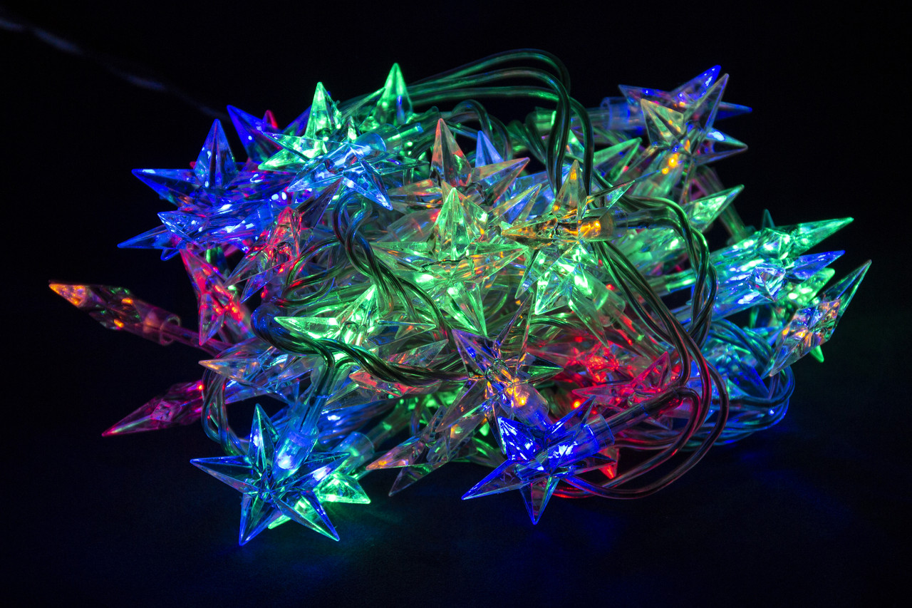 Світлодіодна новорічна гірлянда, 2,4 м, 48 л, різнокольоровий, IP20, LED (050550), фото 1