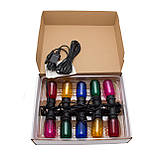 Світлодіодна новорічна гірлянда різнобарвна, 10 ламп з однією ниткою, LED (930059), фото 2