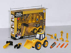 Конструктор будівельна техніка бульдозер, 10,5х16х8,5 см, пластик (CXL200-31A)