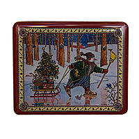 Сувенірний новорічний магніт на холодильник сніговик на ковзанах, 5,5х4,5 см (012183-2)