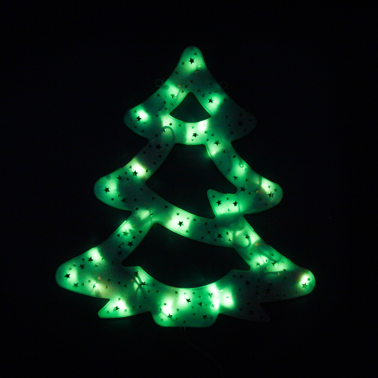 LED декорація ялинка, 40 х37 см, 35л, зелений, IP20 (051632)