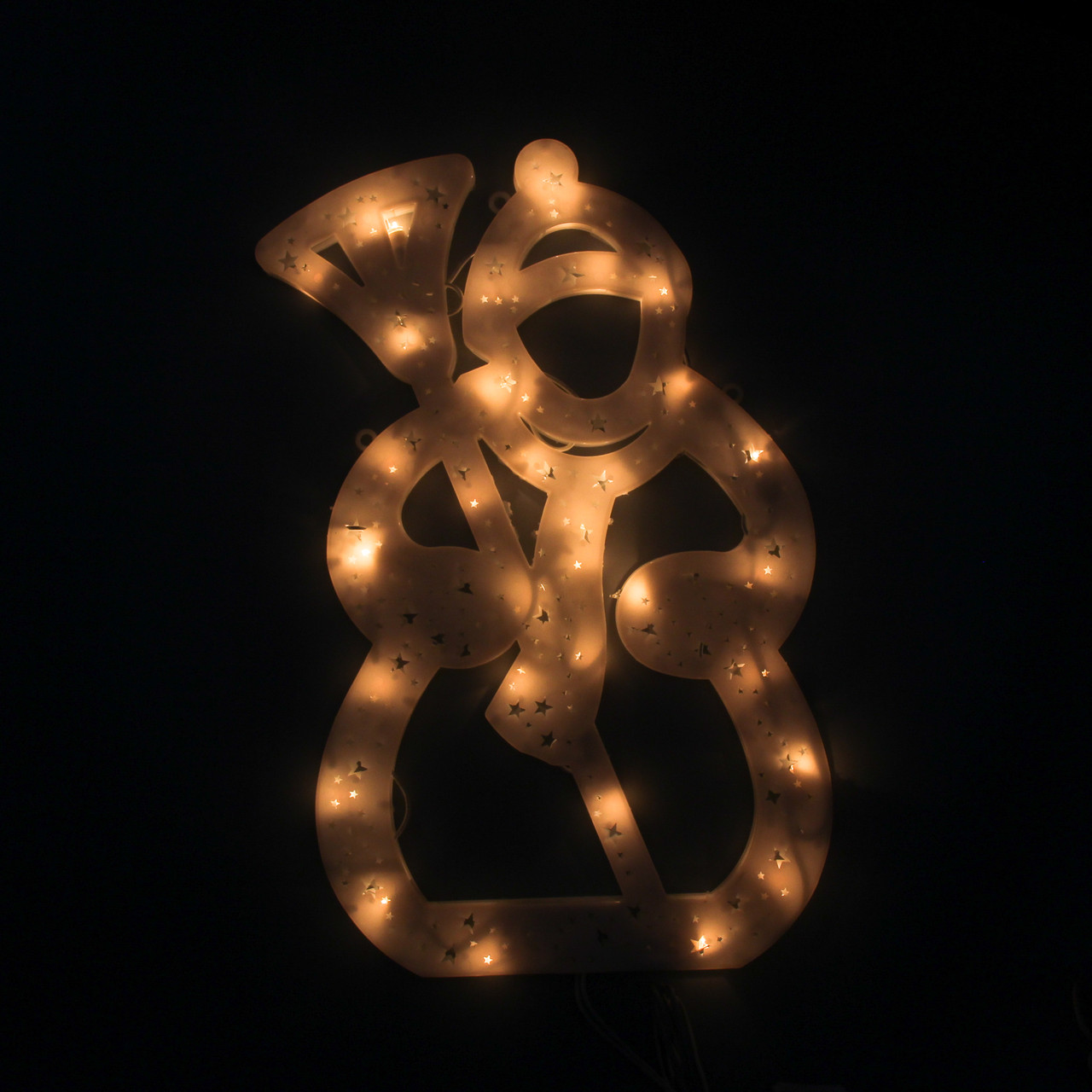 LED декорація сніговик, 41,5 х25,5 см, 35л, жовтий, IP20 (051656), фото 1