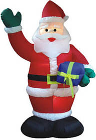 Надувний Санта Клаус, 180 см, ширина 110 см, Новорічна вулична фігура (830039)