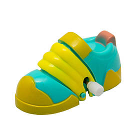Заводна дитяча іграшка для малюків черевичок 7 см, блакитний, жовтий (8026A-3-4)