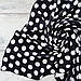 Пслід в'язаний Ohaina Polka dot 220 x190 бавовну Black + white, фото 4