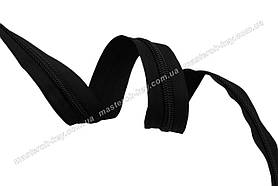 Блискавка спіральна метрова No8 Взуттєва С580 чорна