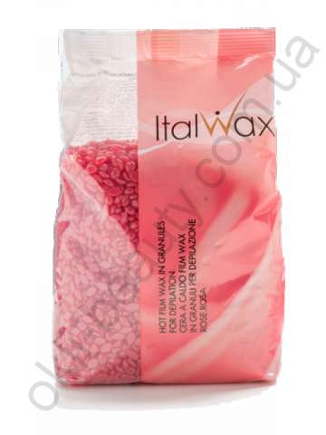 Плівковий воск Italwax 1 кг в гранулах Роза (Винный)