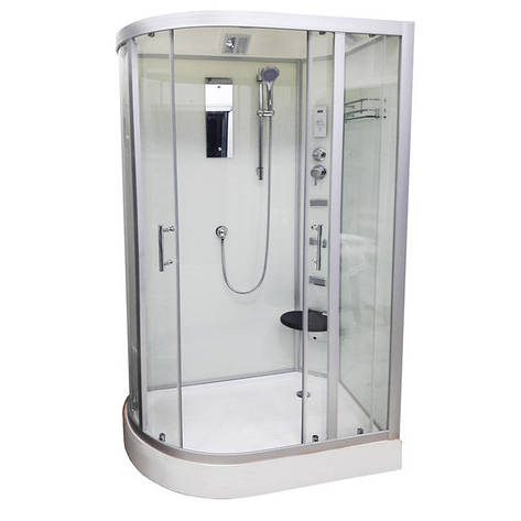 Душовий бокс Veronis BN-5-120 white (R) 120х80х220, фото 1