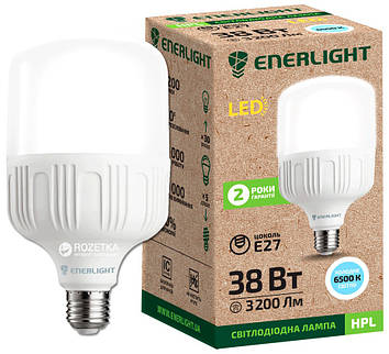 LED лампа високопотужна промислова ENERLIGHT HPL 38W 6500K E27 (холодне біле світло)