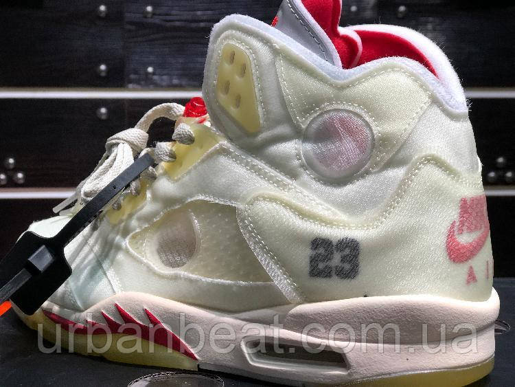 Мужские баскетбольные кроссовки Air Jordan 5 Retro SP "Off-White" - фото 4 - id-p1226388991