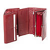 Жіночий шкіряний великий гаманець Classic DR. BOND W1-V-2 dark-red, фото 2