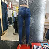Джинси Red Moon жіночі стрейч вузькі збоку надписи 27 сині, фото 5