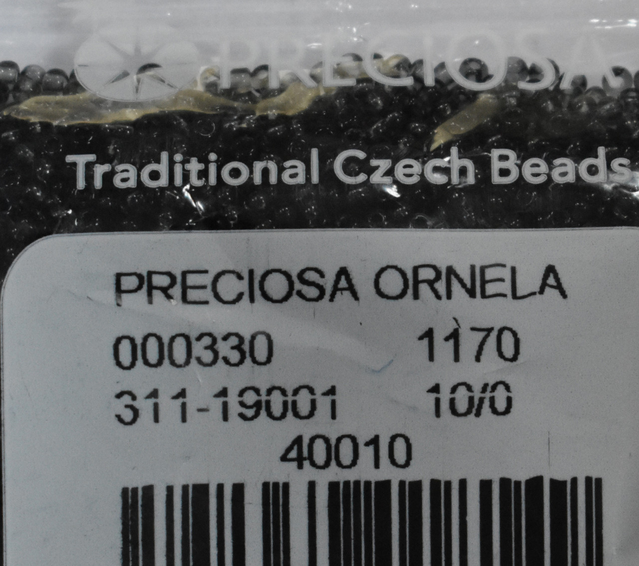 Бісер Preciosa 10/0 колір 40010 сірий 10г, фото 1