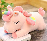 Іграшка подушка плед 3 в 1 рожевий Єдиноріг 50 см