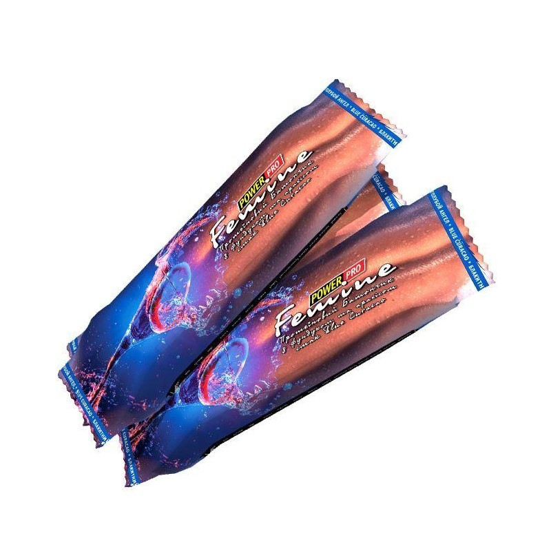 Батончик Power Pro Femine Bar з фундуком та арахісом 60 г blue curacao