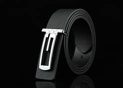 Ремінь GUIZUE унісекс чорний металік 01466