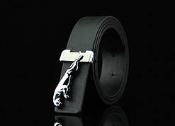 Ремінь GUIZUE унісекс чорний металік 01468