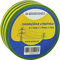 Ізострічка АСКО-УКРЕМ ПВХ 0,13х19мм жовто-зелена 10 метрів (A0150020008)