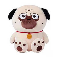 Игрушка подушка плед 3 в 1 Мопс, мопсик 45 см