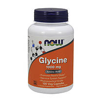 Амінокислота Гліцин NOW Glycine 1000 mg 100 кап, фото 4
