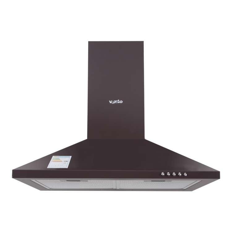 Коричнева настінна купольна витяжка для кухні Ventolux LIDO 60 BR (700), шириною 60 см, фото 1