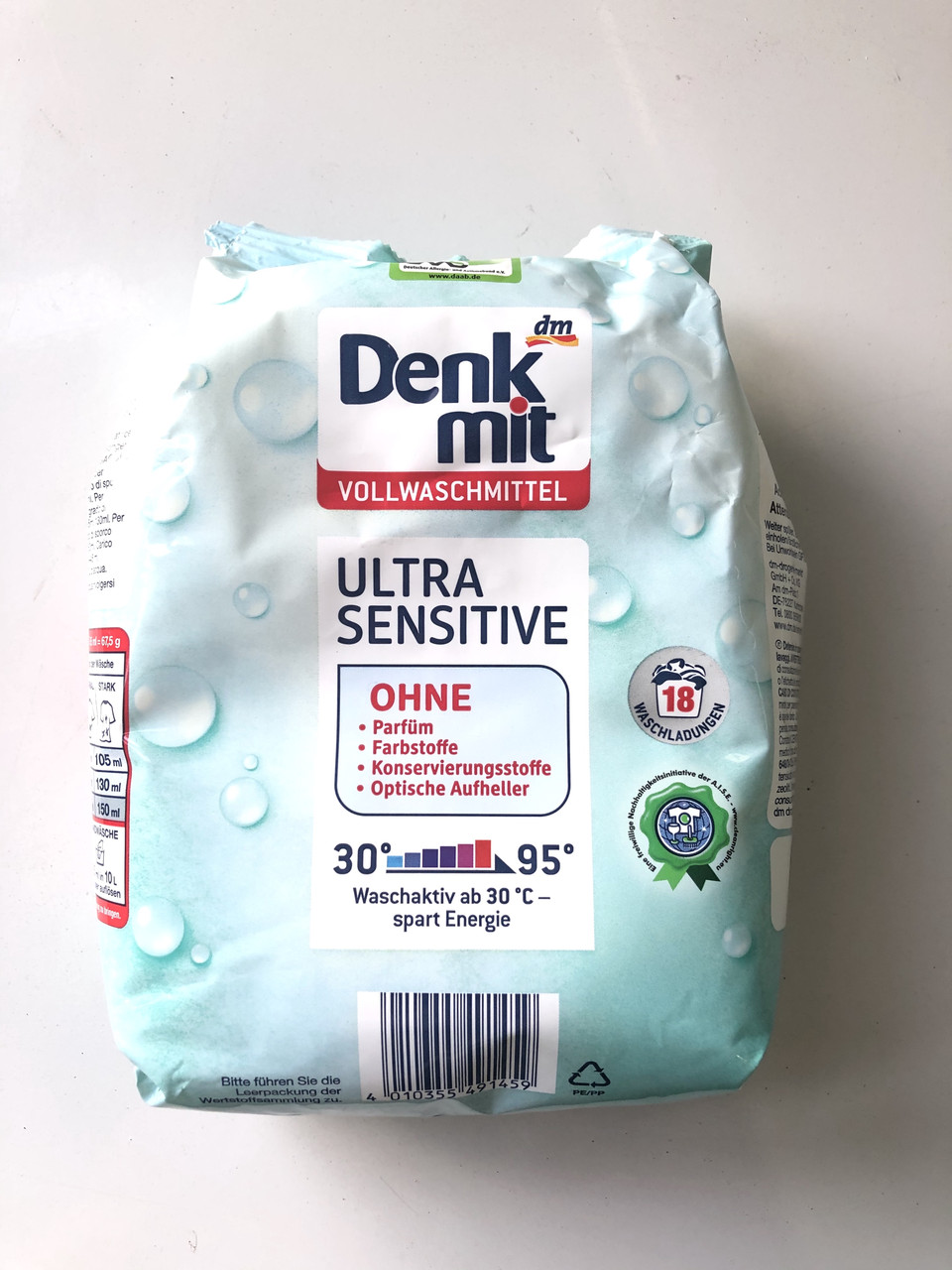 Дитячий пральний порошок Denk Mit Ultra Sensitive 1,215 кг