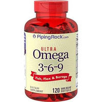 Мульти-омега-3-6-9 Piping Rock Multi Omega 3-6-9 Fish, Flax & Borage 120 Softgels