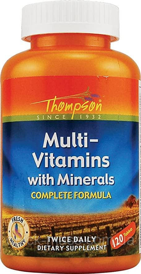 Комплекс вітамінів і мінералів Thompson Multi-Vitamins with Minerals Complete Formula 120 tab