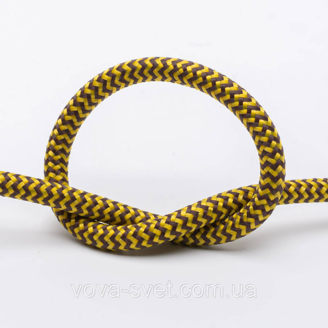 Дріт у тканинному обплетенні (жовто-коричневий)