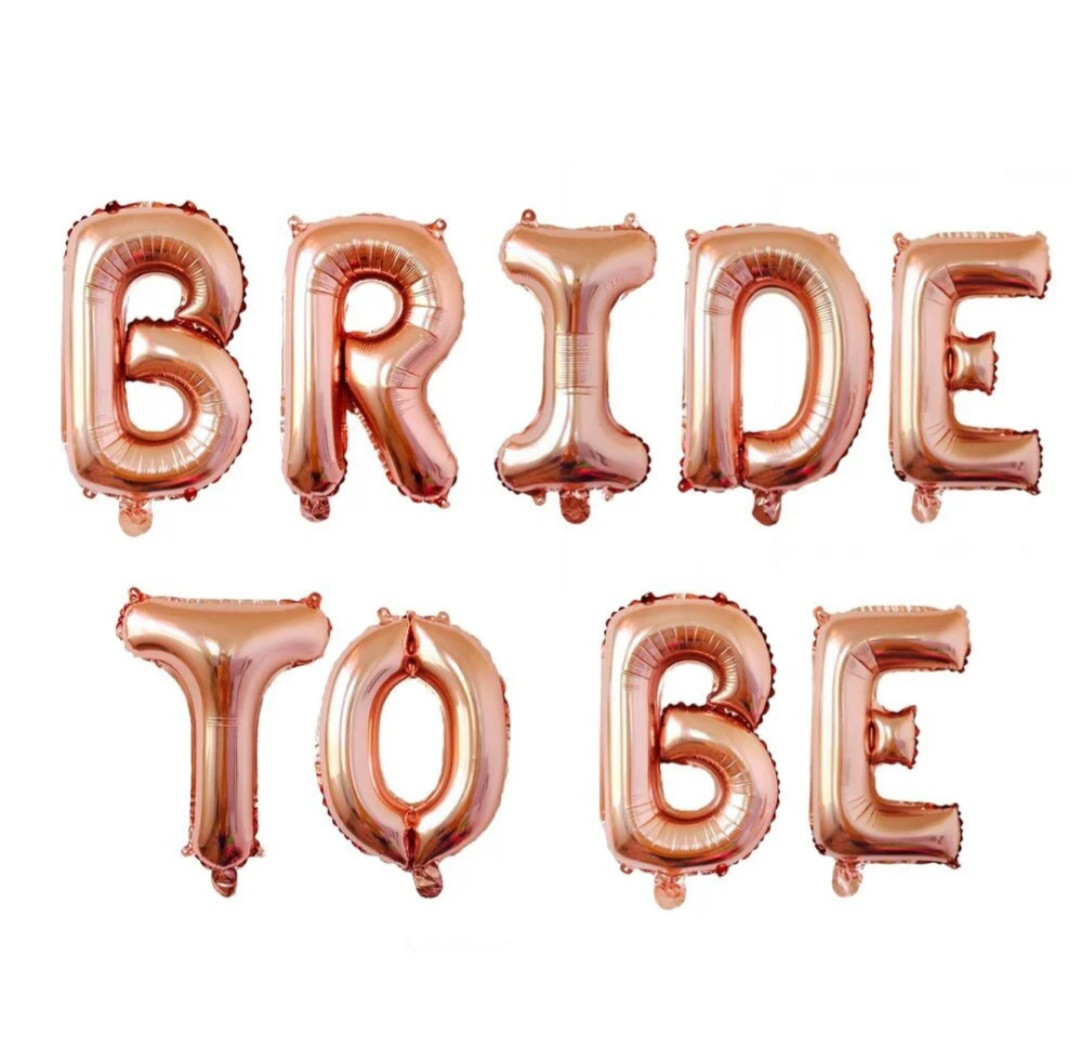 Гірлянда надута повітрям Bride to Be Рожеве золото код 17-01