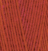 Нитки пряжа для в'язання напіввовна Lana Gold 800 Лана голд 800 від Alize Алізе № 36 - терракот