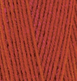 Нитки пряжа для в'язання напіввовна Lana Gold 800 Лана голд 800 від Alize Алізе № 36 - терракот