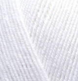 Нитки пряжа для вязания полушерсть Lana Gold 800 Лана голд 800 от Alize Ализе № 55 - белый