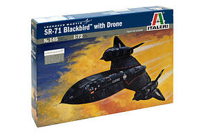 SR - 71 BLACK BIRD. Збірна модель літака в масштабі 1/72. ITALERI 145